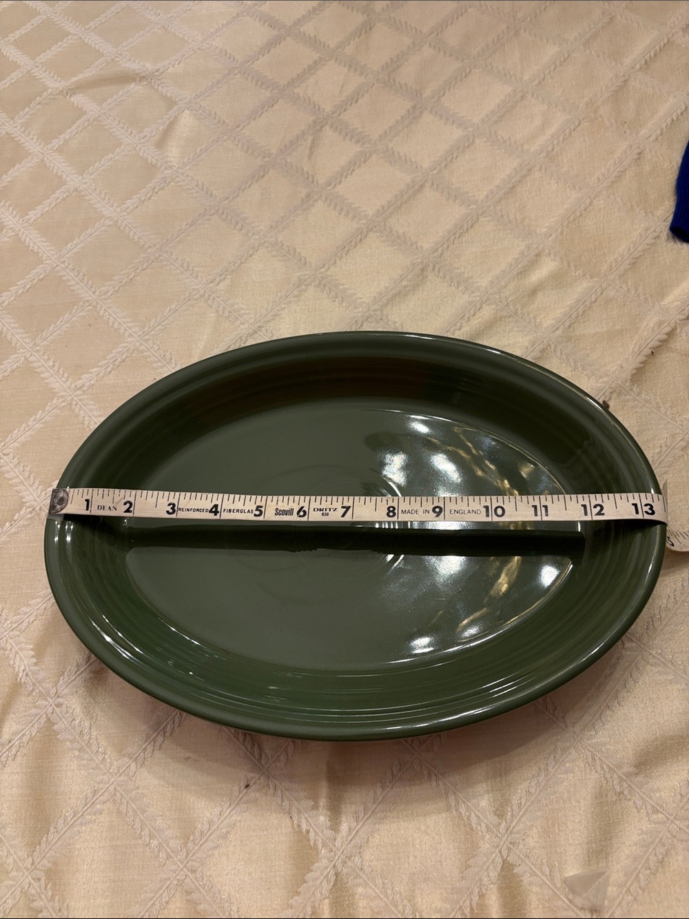 Retired Fiestaware Sage Green Ceramic Serving Platter
